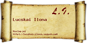 Lucskai Ilona névjegykártya